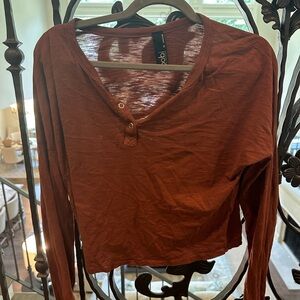 Burnt Orange Long Sleeve Top